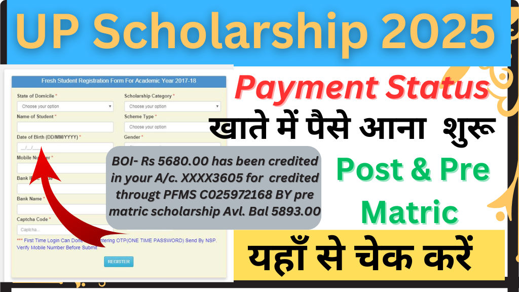 UP Scholarship Online Apply 2025