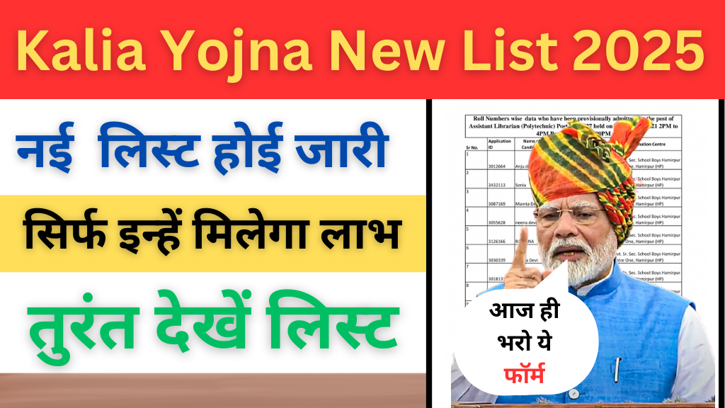 Kalia Yojana New List 2025